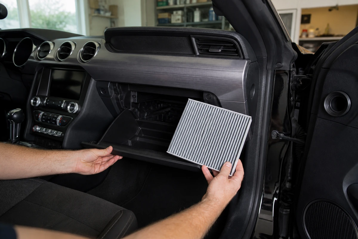 Start at the Glovebox: A Mustang Cabin-Air-Filter Check Before Blaming the A/C
