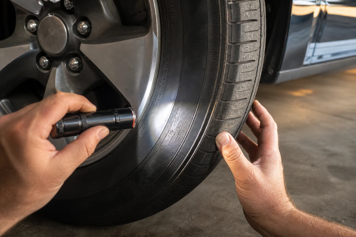 Read the Tire, Then the Car: A Mustang Sidewall Check Before a Long Drive